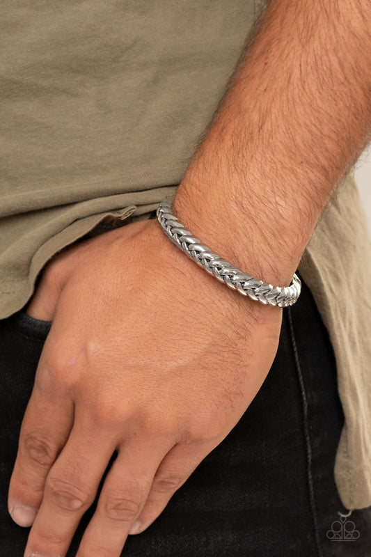 Tough as Nails - Silver Mens Bracelet