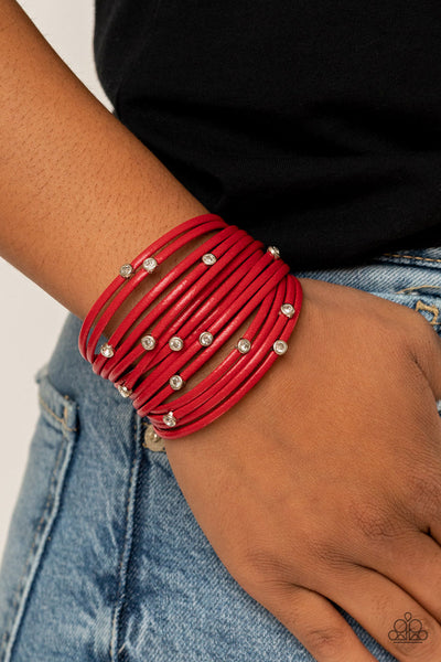 Fearlessly Layered - Red Bracelet