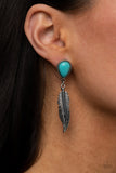 Totally Tran-QUILL - Blue Post Earrings