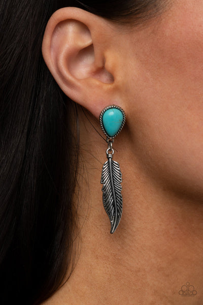 Totally Tran-QUILL - Blue Post Earrings