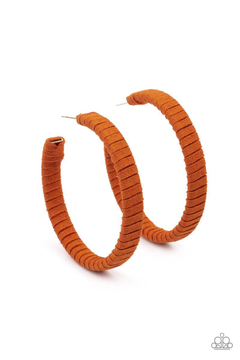 suede-parade-orange-earrings