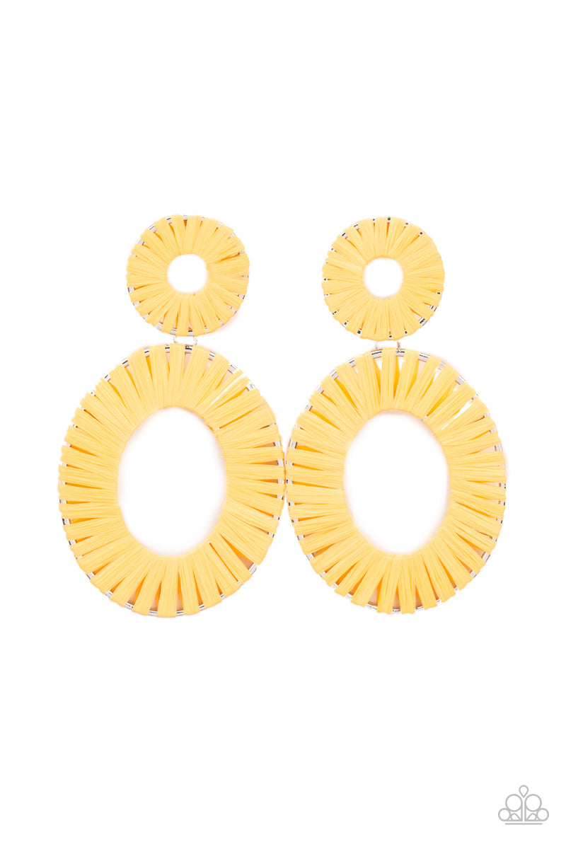 foxy-flamenco-yellow-post earrings