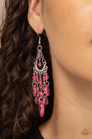 Paid Vacation - Pink Earrings