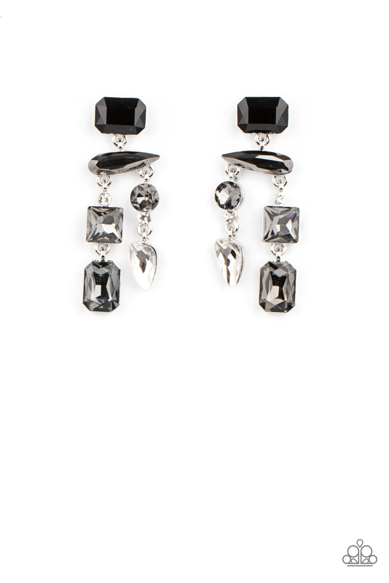 hazard-pay-silver-post earrings