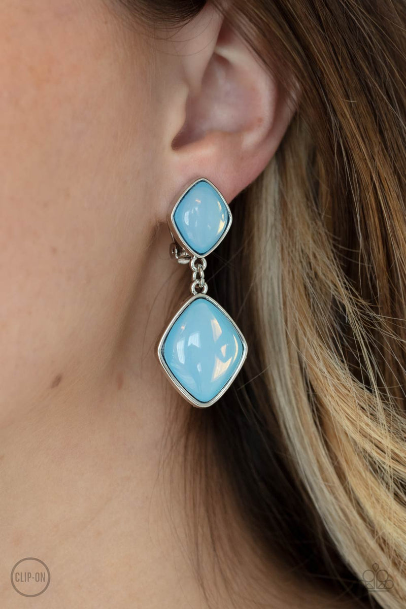 Double Dipping Diamonds - Blue Clip-On