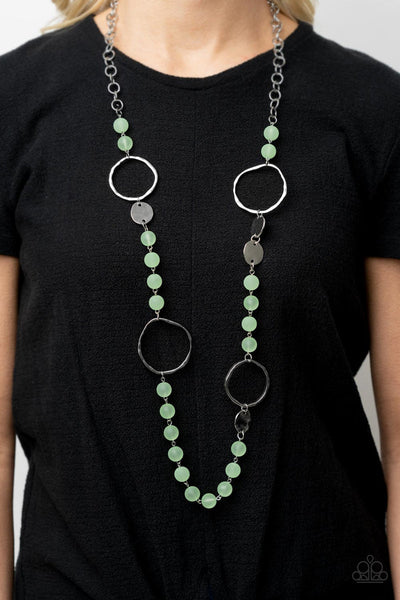 Sea Glass Wanderer - Green Necklace