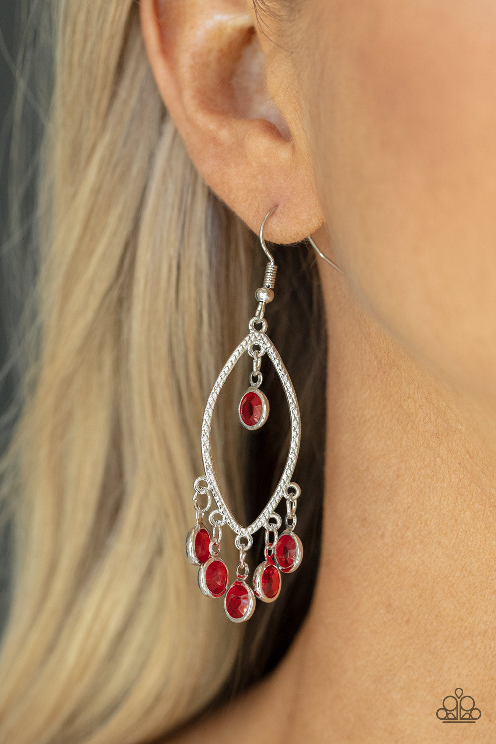 Glassy Grotto - Red Earrings