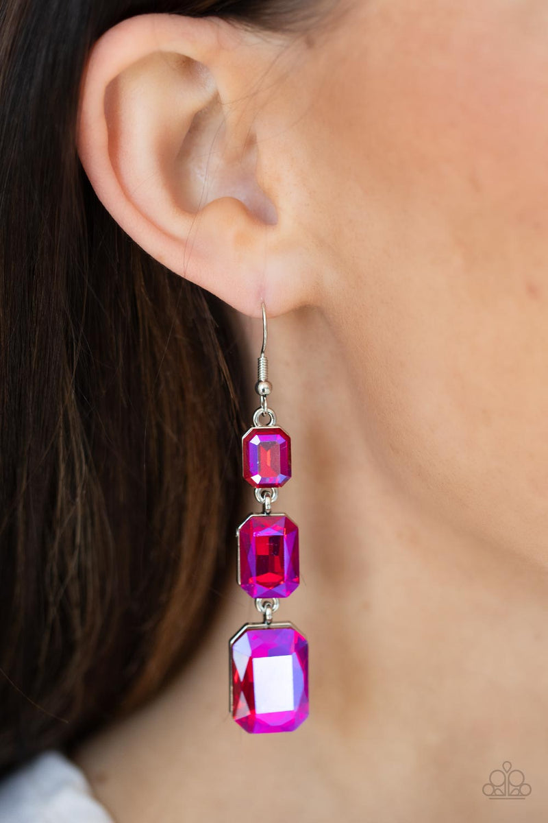 Cosmic Red Carpet - Pink Earrings