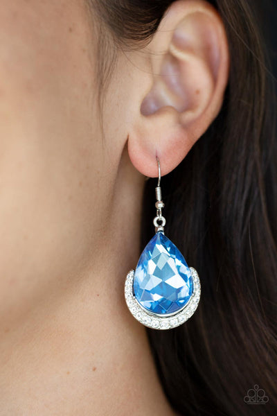 Mega Marvelous - Blue Earrings