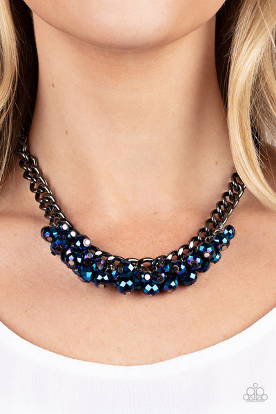 Galactic Knockout - Blue Necklace