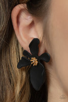 Hawaiian Heiress - Black Post Earrings