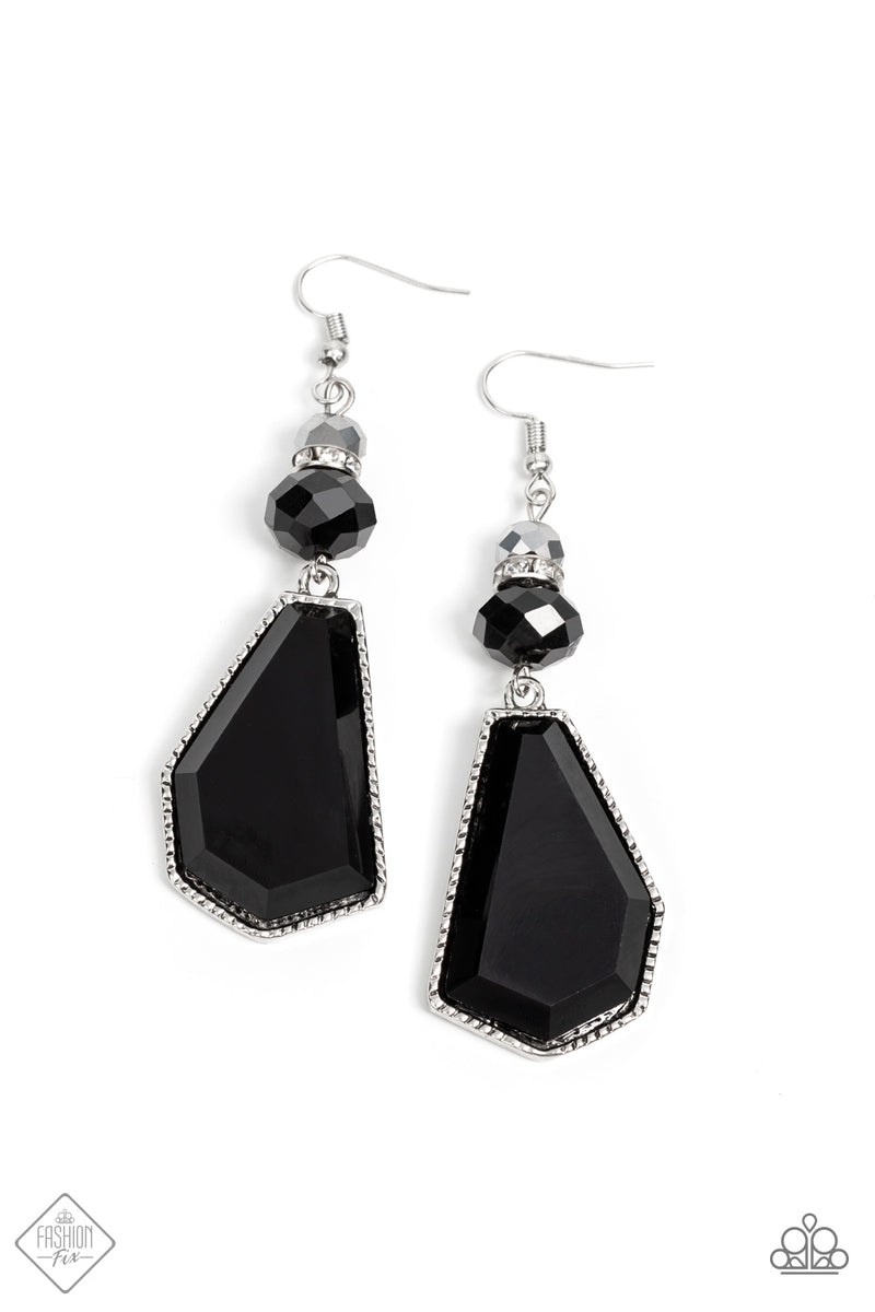 defaced-dimension-black-earrings
