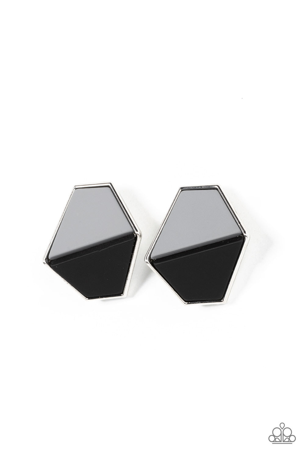 generically-geometric-black-post earrings