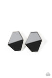 generically-geometric-black-post earrings
