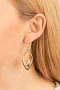 Beautifully Bejeweled - Gold Earrings