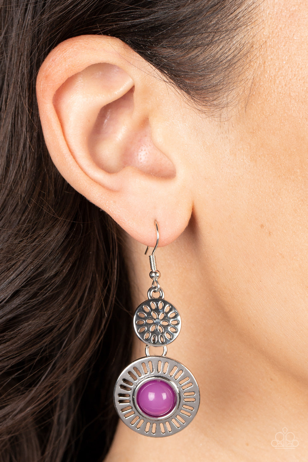 Ocean Orchard - Purple Earrings