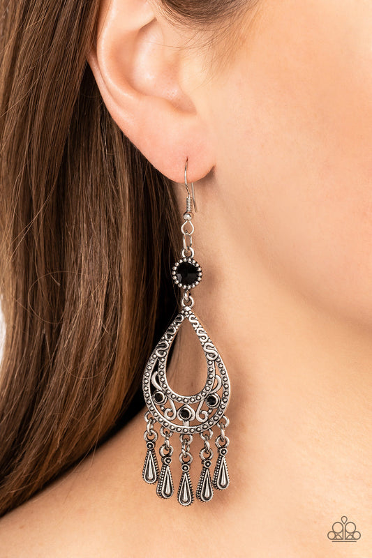 Viva la DIVA - Black Earrings