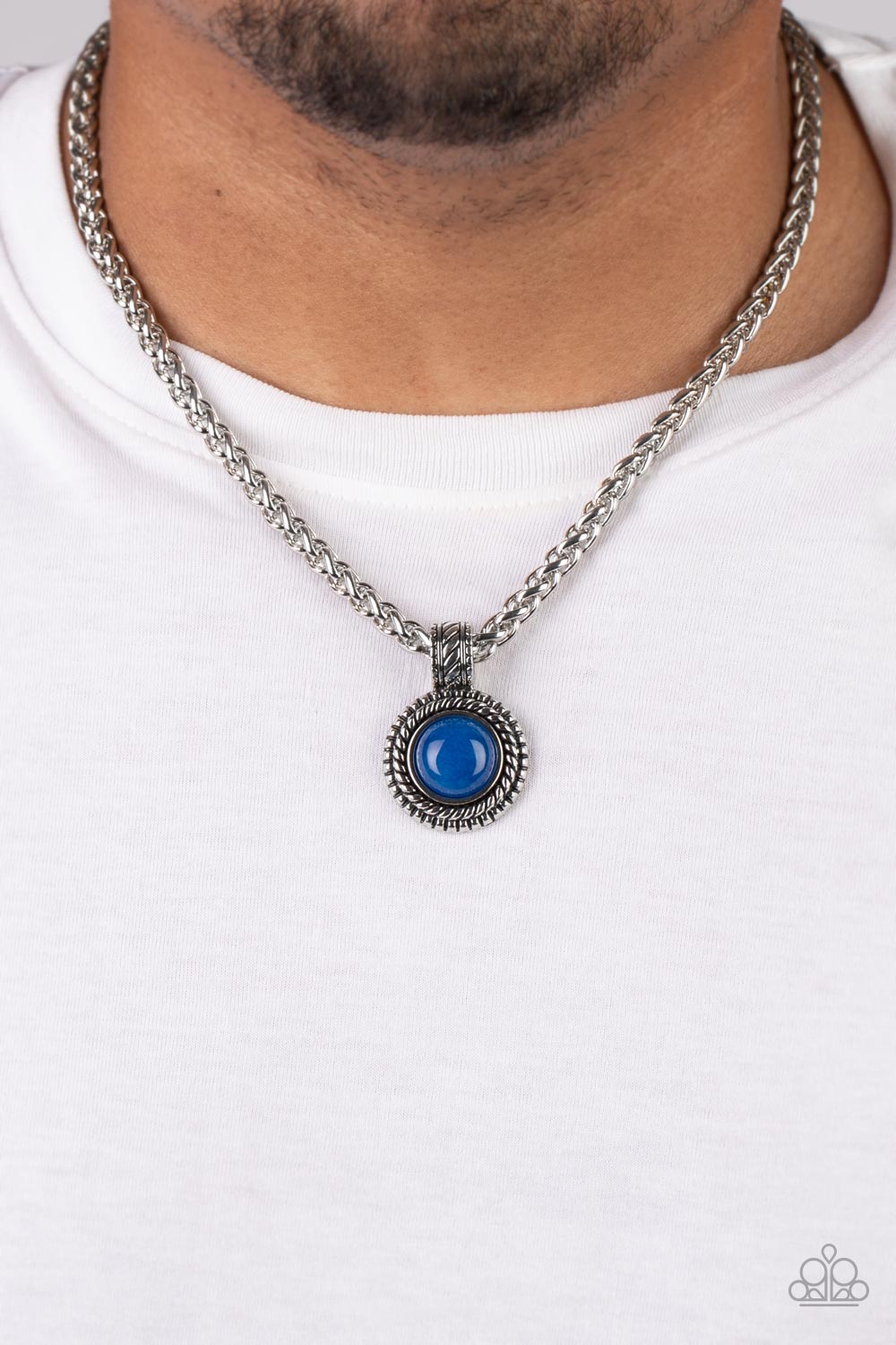 Pendant Dreams - Blue Mens Necklace