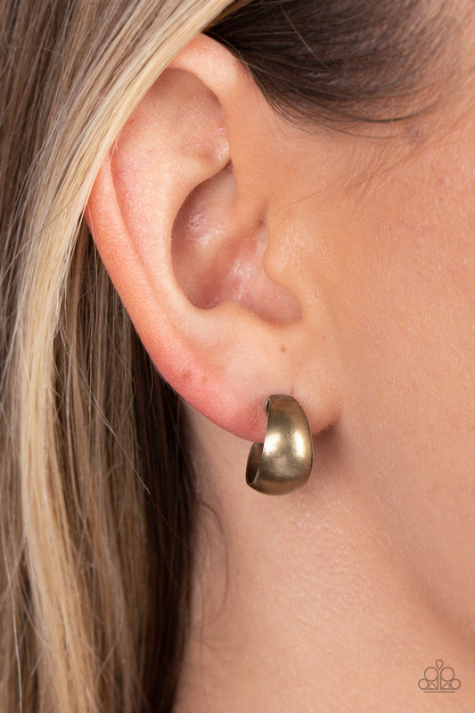 Burnished Beauty - Brass Earrings