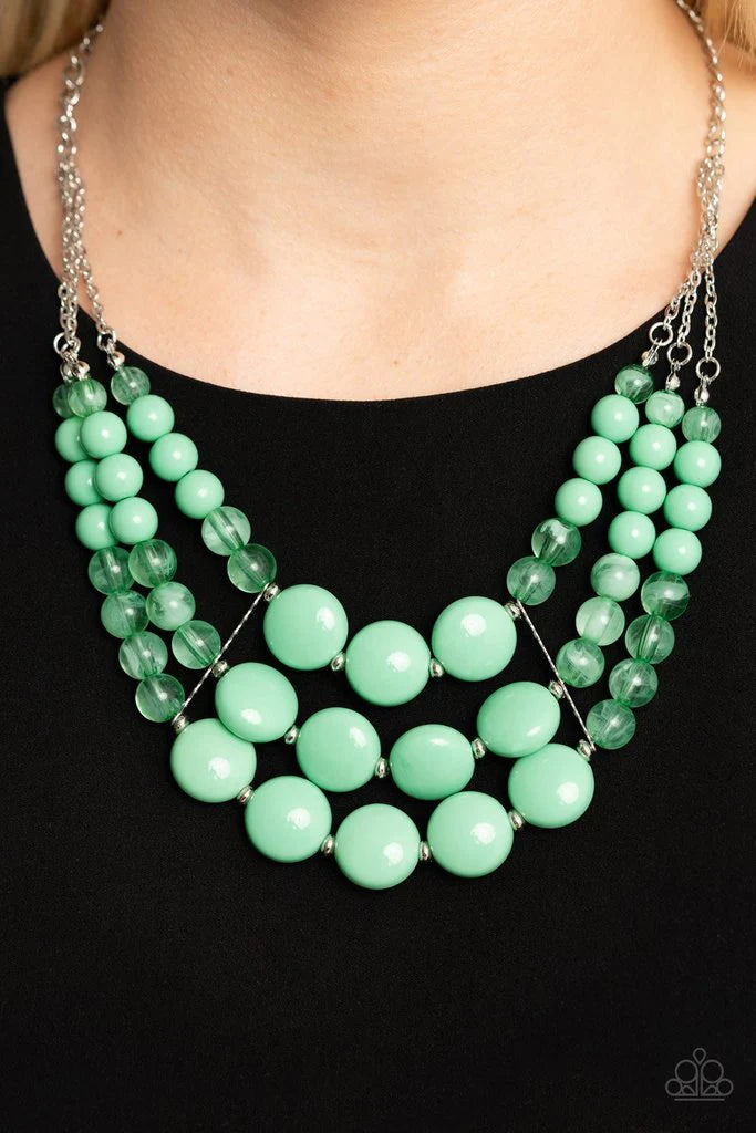 Flirtatiously Fruity - Green Necklace