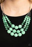 Flirtatiously Fruity - Green Necklace
